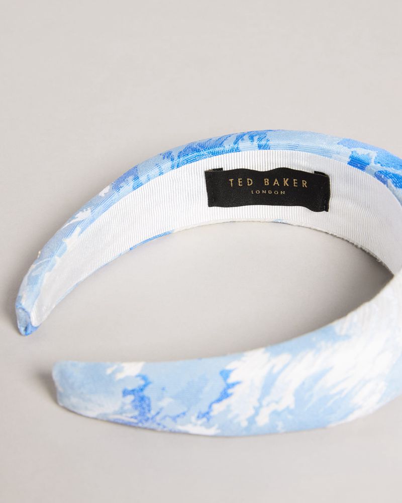 Ted Baker Elen New Romantic Printed Headband Halsduk Dam Blå | CPQ-817496