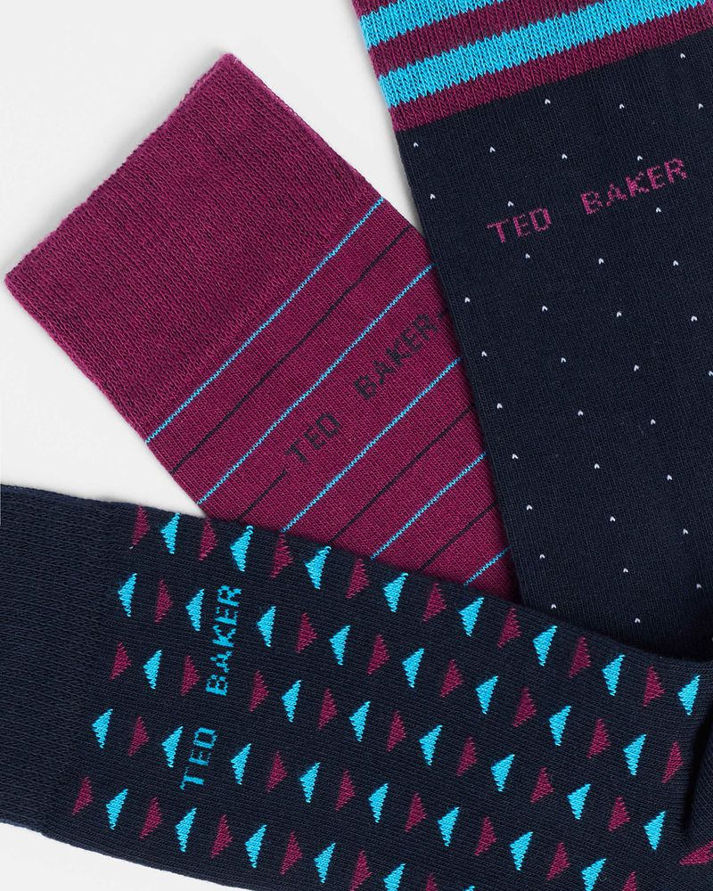 Ted Baker Elevntk Three Pack Of Strumpor Herr Olika Färger | HIP-496170