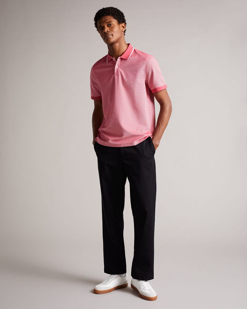 Ted Baker Ellerby Sleeve Striped Polo Blast Herr Rosa | SPO-624059