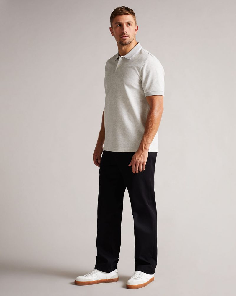 Ted Baker Ellerby Sleeve Striped Polo Blast Herr Gray | WPT-394750