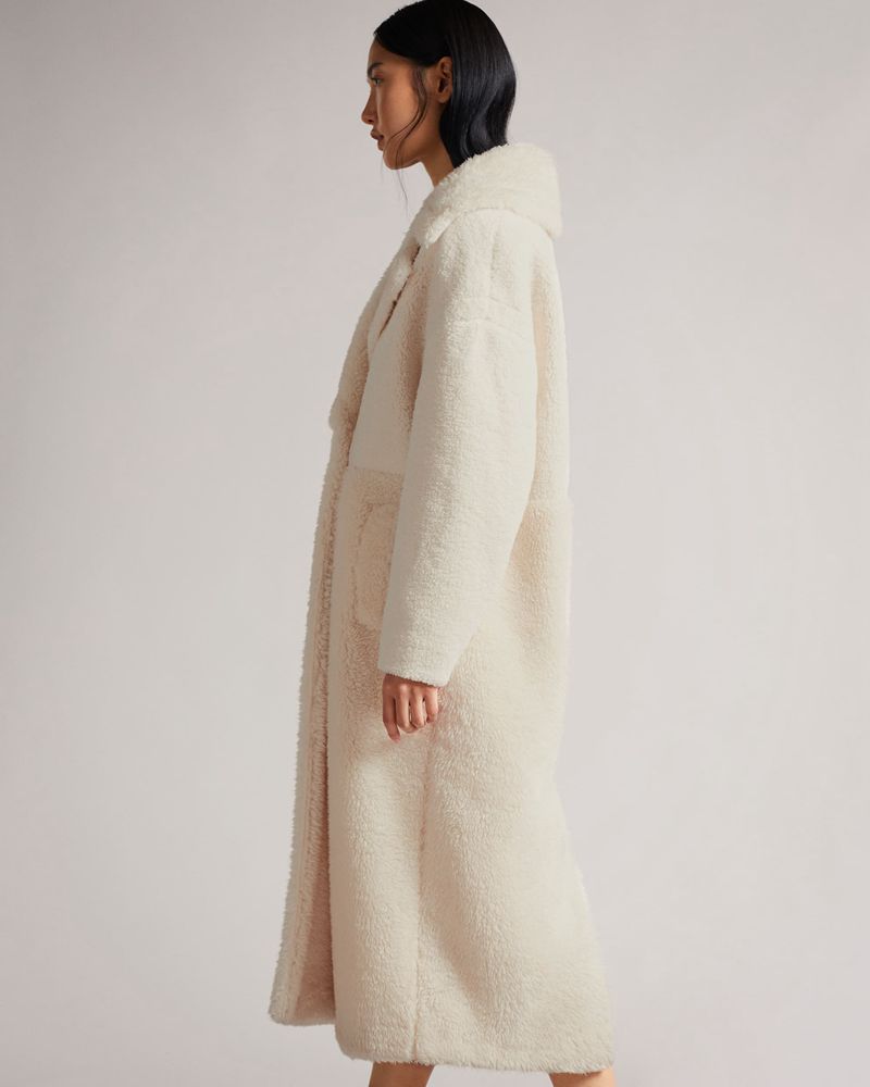 Ted Baker Emiliyy Mixed Fabric Faux Fur Cocoon Rockar Dam Vita | UEL-652871