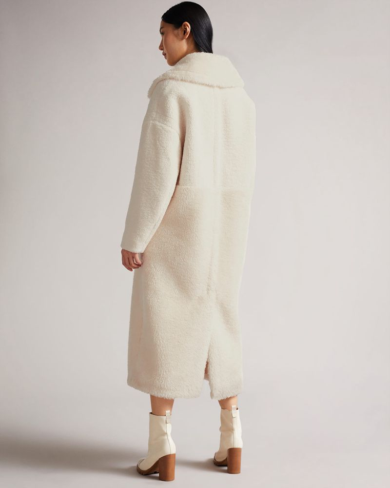 Ted Baker Emiliyy Mixed Fabric Faux Fur Cocoon Rockar Dam Vita | UEL-652871