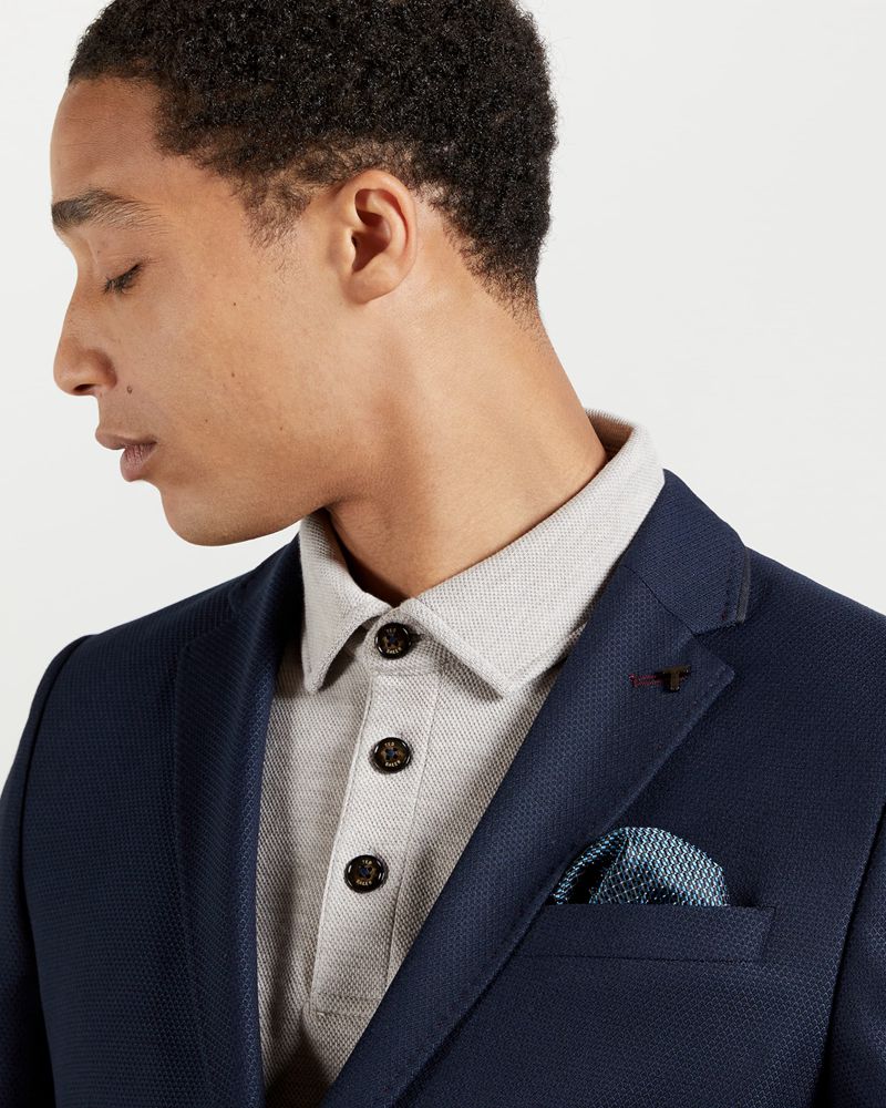 Ted Baker Eskk Semi Plain Blazer Blazers Herr Marinblå | NAF-607849