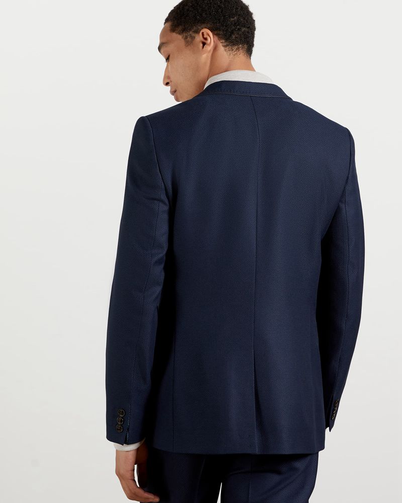 Ted Baker Eskk Semi Plain Blazer Blazers Herr Marinblå | NAF-607849