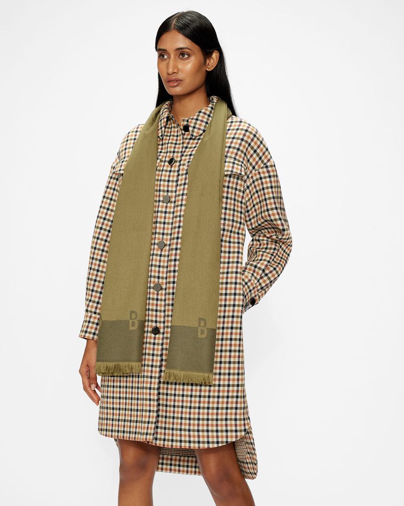 Ted Baker Esteli Ted Baker Logo Long Halsduk Dam Gröna | XNY-096451