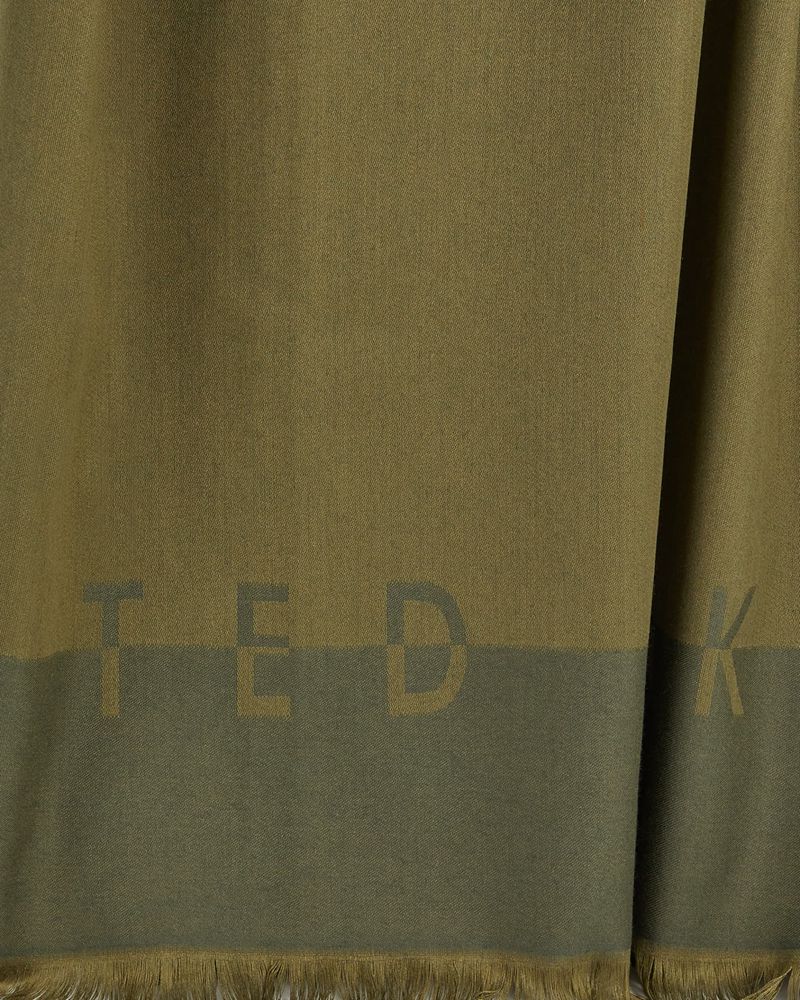 Ted Baker Esteli Ted Baker Logo Long Halsduk Dam Gröna | XNY-096451