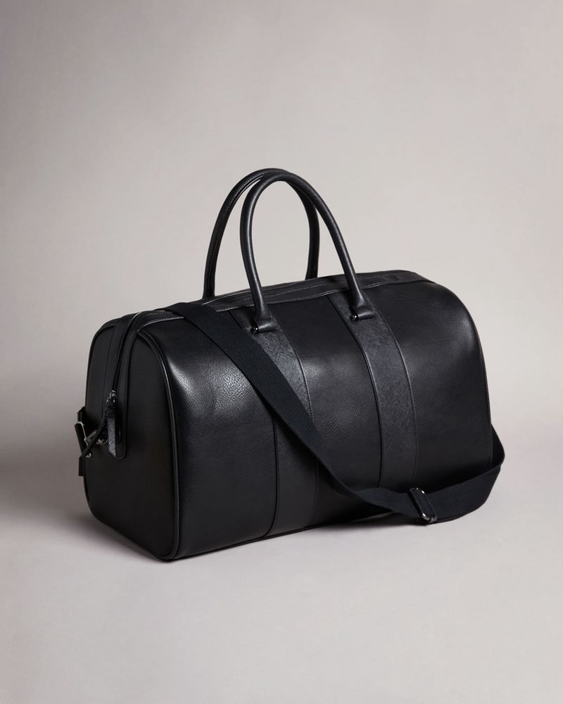 Ted Baker Evyday Striped Pu Weekendväska Herr Svarta | YAE-419230