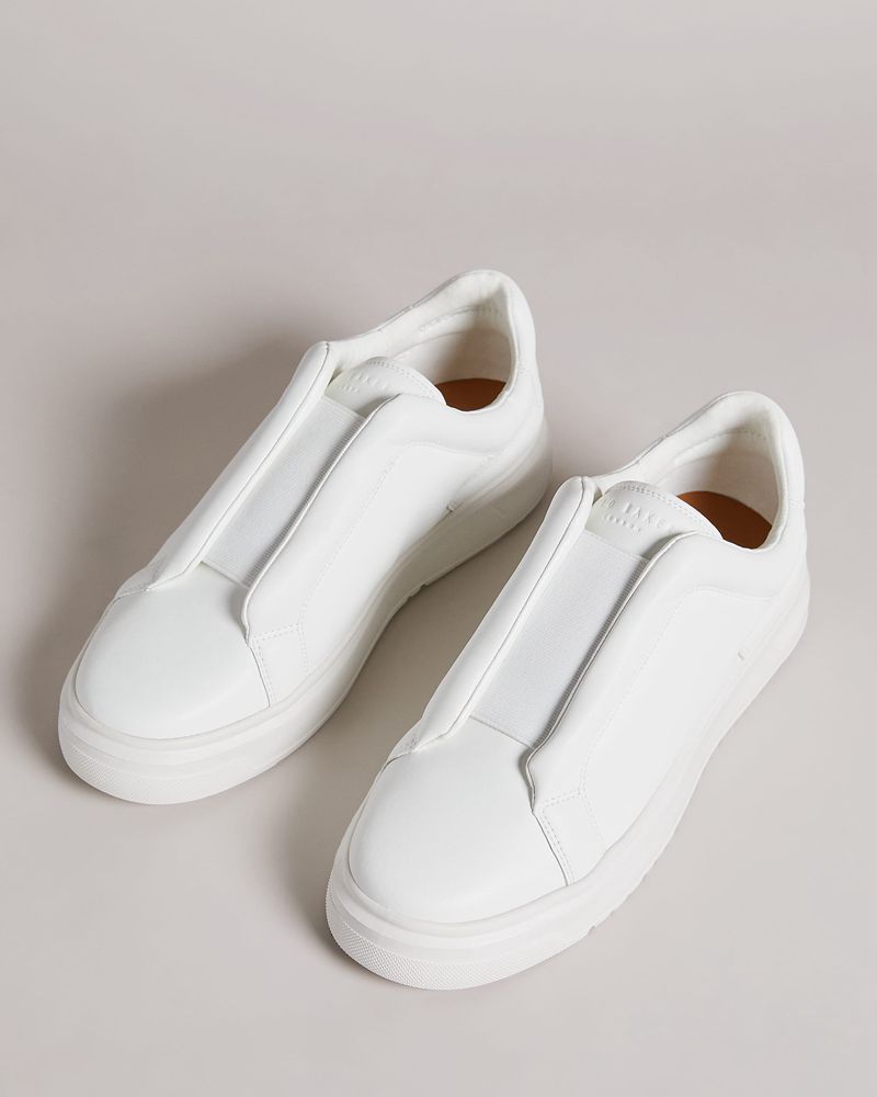 Ted Baker Ezraa Elasticated Cupsoles Sneakers Herr Vita | MDG-314286