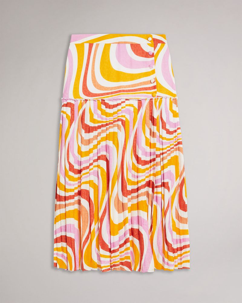 Ted Baker Faidi Dropped Midja Midi Kjolar Dam Vita | LMU-671052