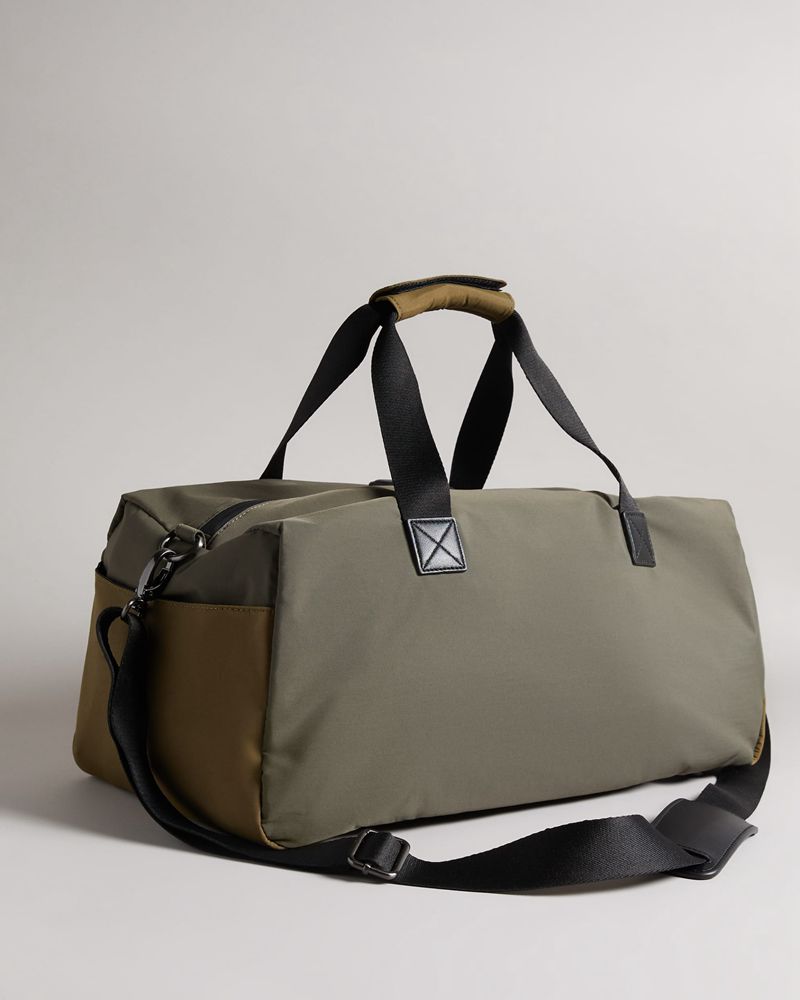 Ted Baker Fedwick Colour Block Weekendväska Herr Khaki | GFP-913268