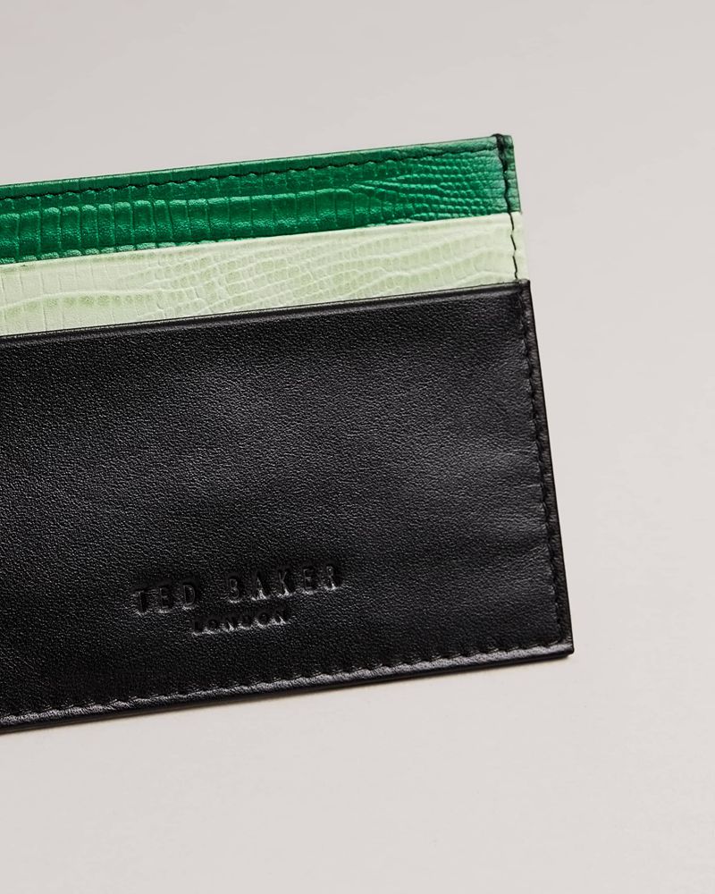 Ted Baker Feeld Exotic Mix Läder Cardholder Plånbok Herr Svarta | NOR-546903