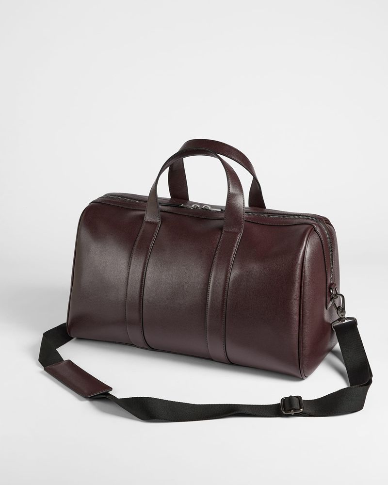 Ted Baker Fidick Saffiano Läder Väska Herr Röda | JRI-809632