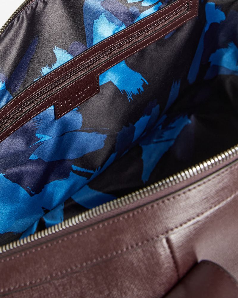Ted Baker Fidick Saffiano Läder Väska Herr Röda | JRI-809632