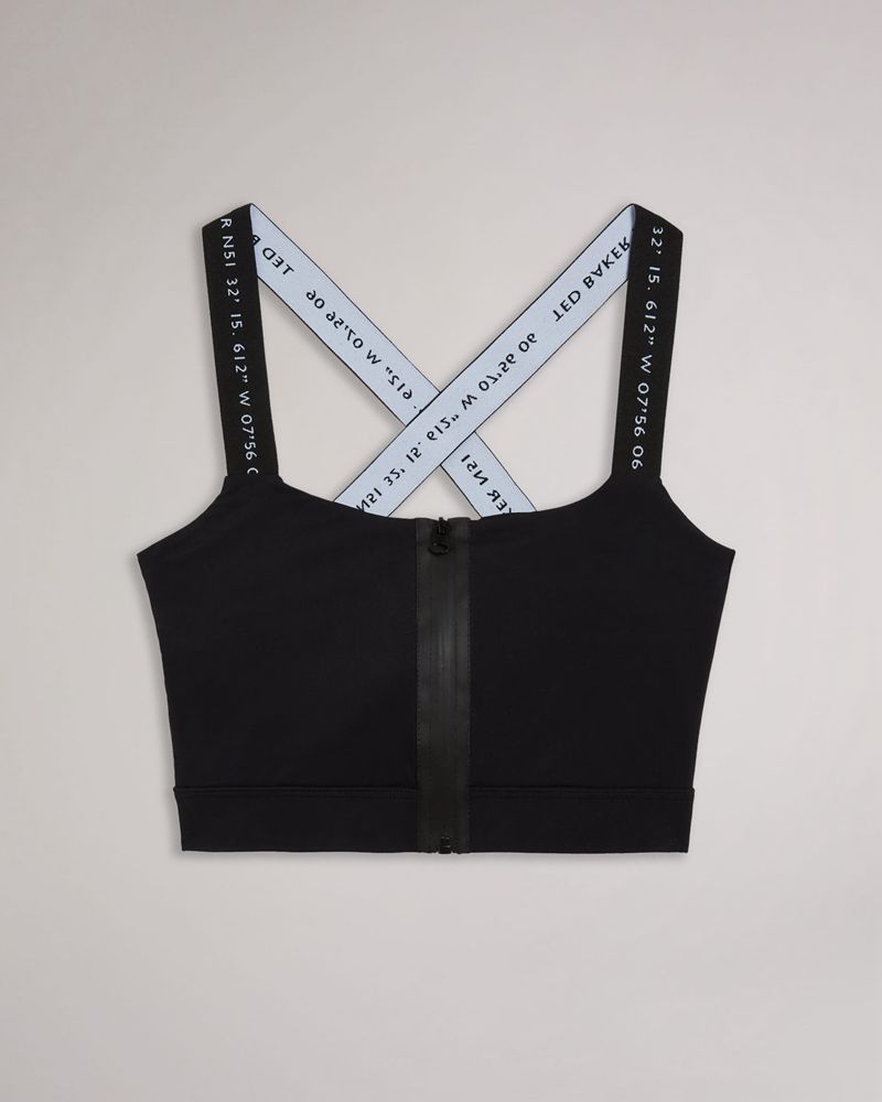 Ted Baker Fiores Activewear Ärmlös Blast Dam Svarta | ROU-903176