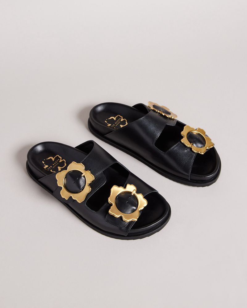 Ted Baker Flolah Magnolia Spännen Sandaler Dam Svarta | KPN-783621