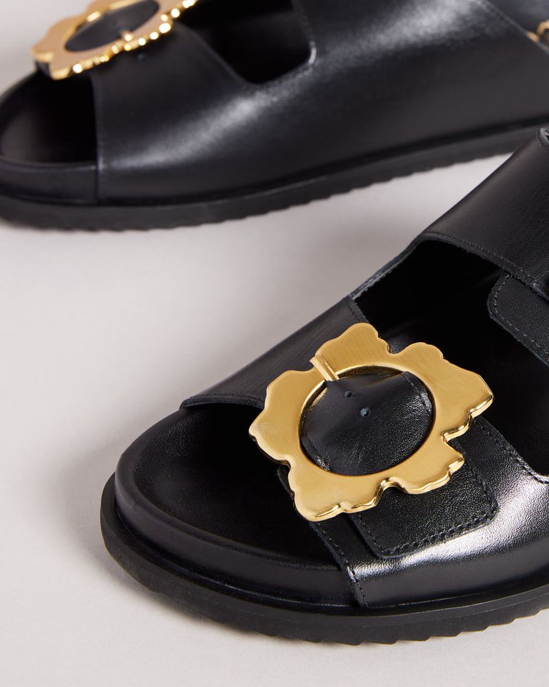 Ted Baker Flolah Magnolia Spännen Sandaler Dam Svarta | KPN-783621