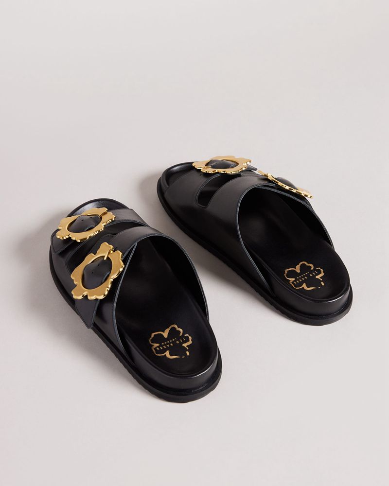 Ted Baker Flolah Magnolia Spännen Sandaler Dam Svarta | KPN-783621