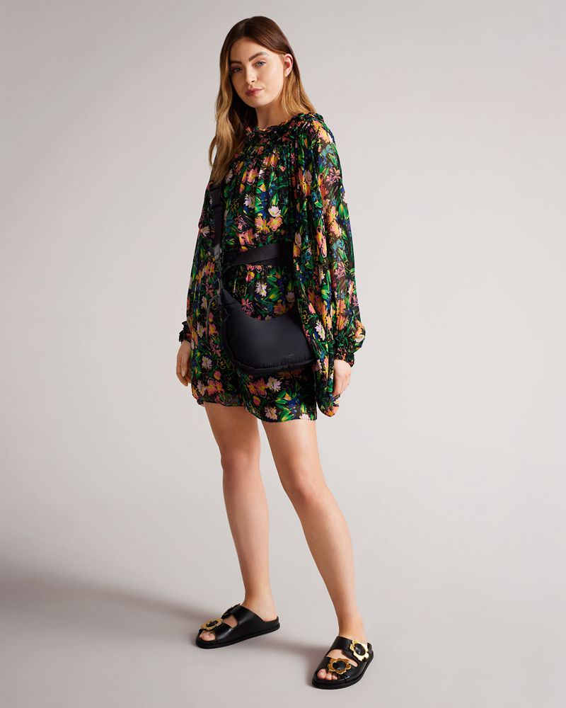Ted Baker Flolah Magnolia Spännen Sandaler Dam Svarta | KPN-783621