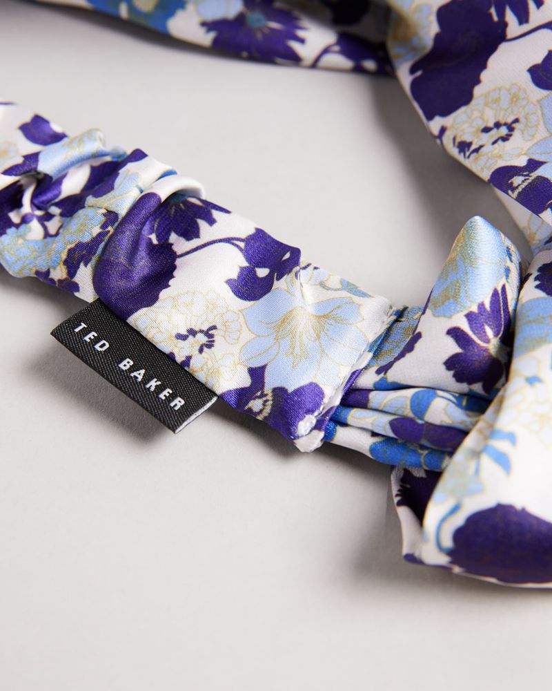 Ted Baker Floris New Romantic Floral Printed Headband Halsduk Dam Blå | JZO-967382