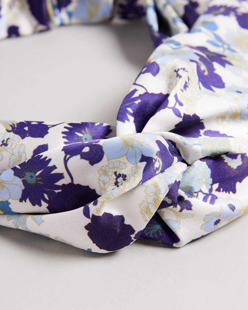 Ted Baker Floris New Romantic Floral Printed Headband Halsduk Dam Blå | JZO-967382