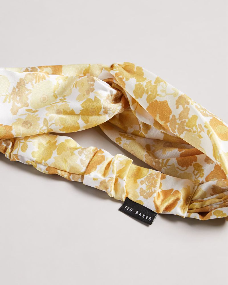 Ted Baker Floris New Romantic Floral Printed Headband Halsduk Dam Gula | QTM-472685