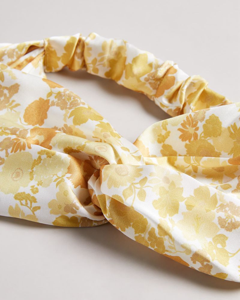 Ted Baker Floris New Romantic Floral Printed Headband Halsduk Dam Gula | QTM-472685