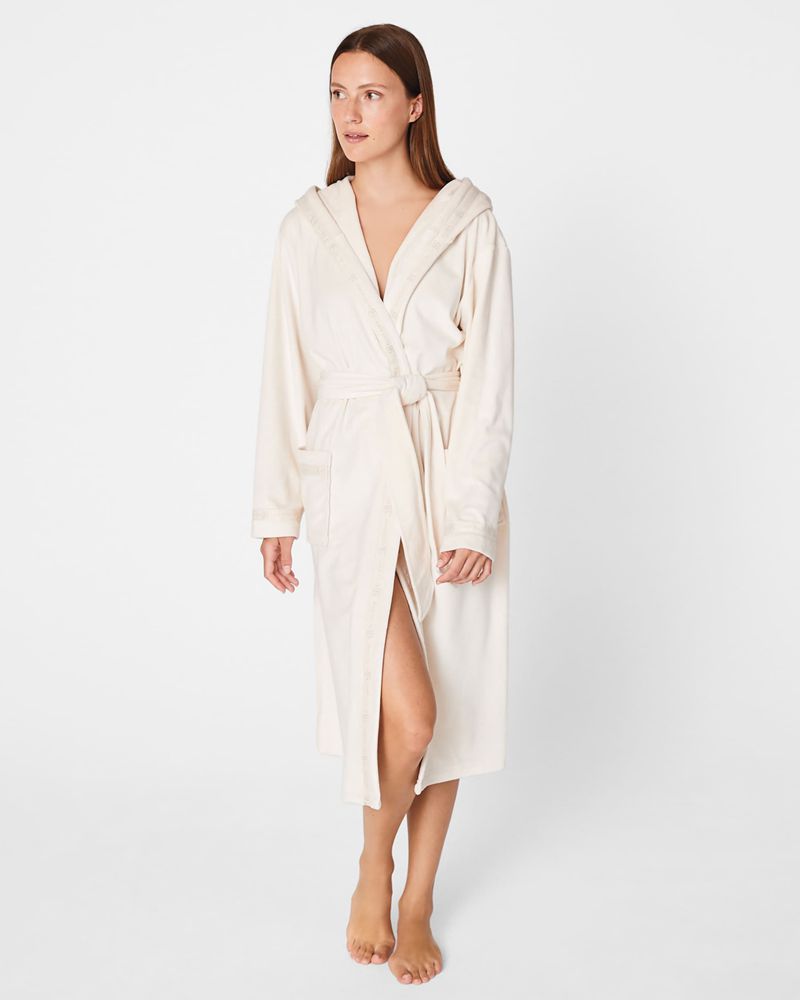 Ted Baker Fluret M19999 Cosy Robe Nattkläder Dam Vita | SVG-590186