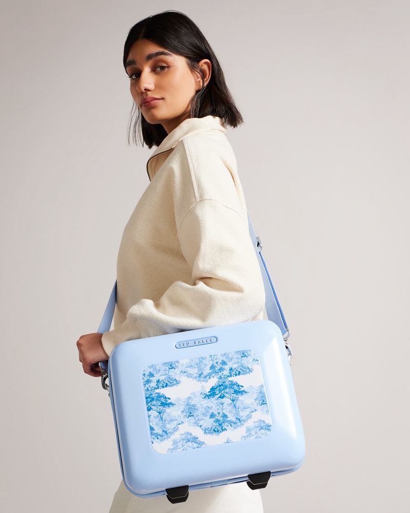 Ted Baker Flyyy Tbw0104 Blue Landscape Vanity Case Resväskor Dam Blå | FIR-298357
