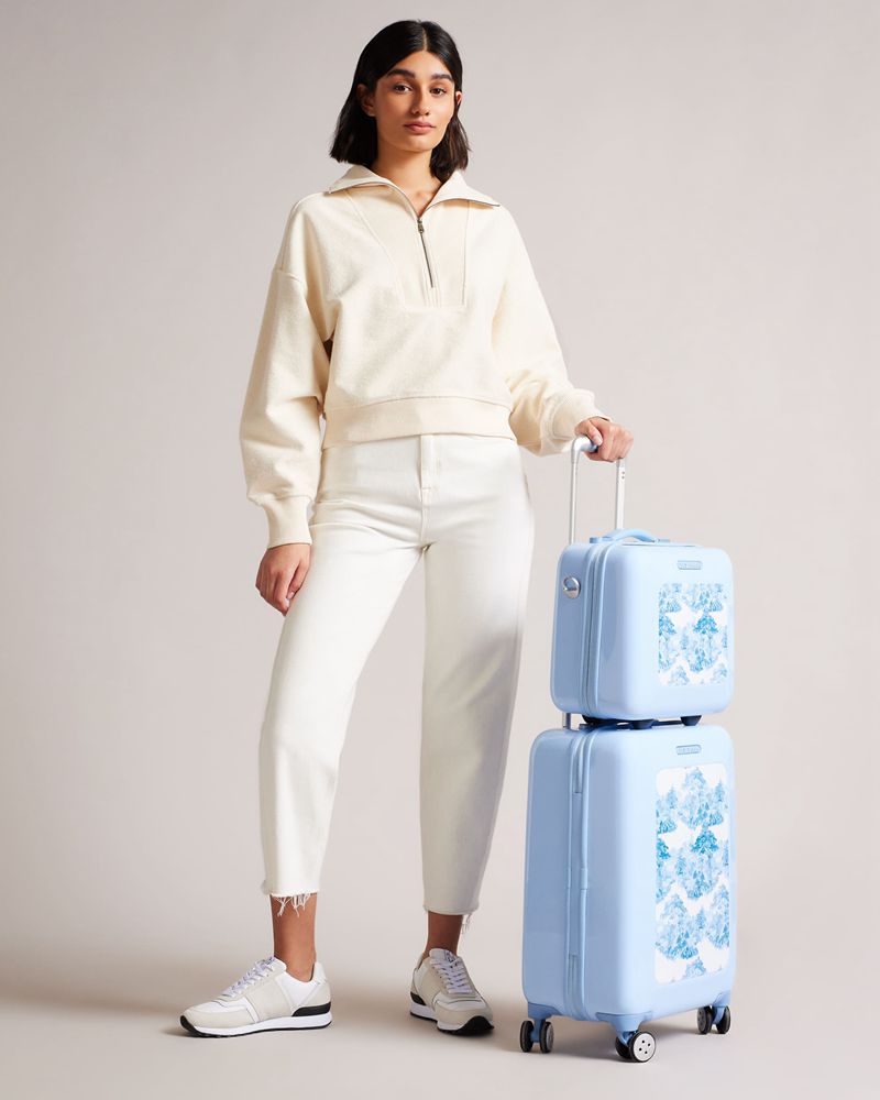 Ted Baker Flyyy Tbw0104 Blue Landscape Vanity Case Resväskor Dam Blå | FIR-298357