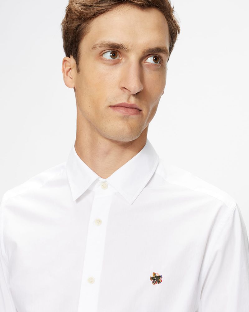 Ted Baker Fonik Poplin Skjorta Herr Vita | JZX-632471