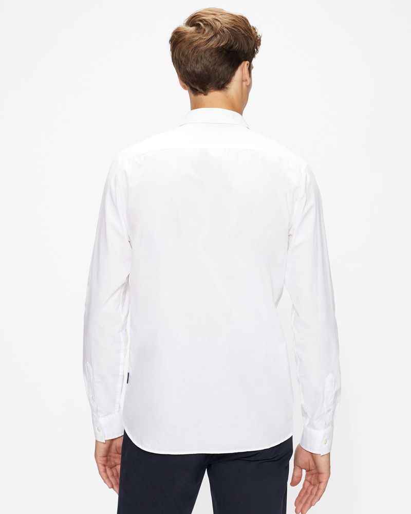 Ted Baker Fonik Poplin Skjorta Herr Vita | JZX-632471