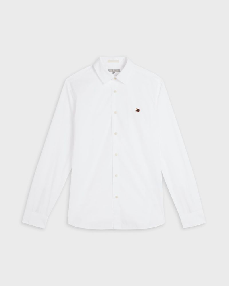 Ted Baker Fonik Poplin Skjorta Herr Vita | JZX-632471