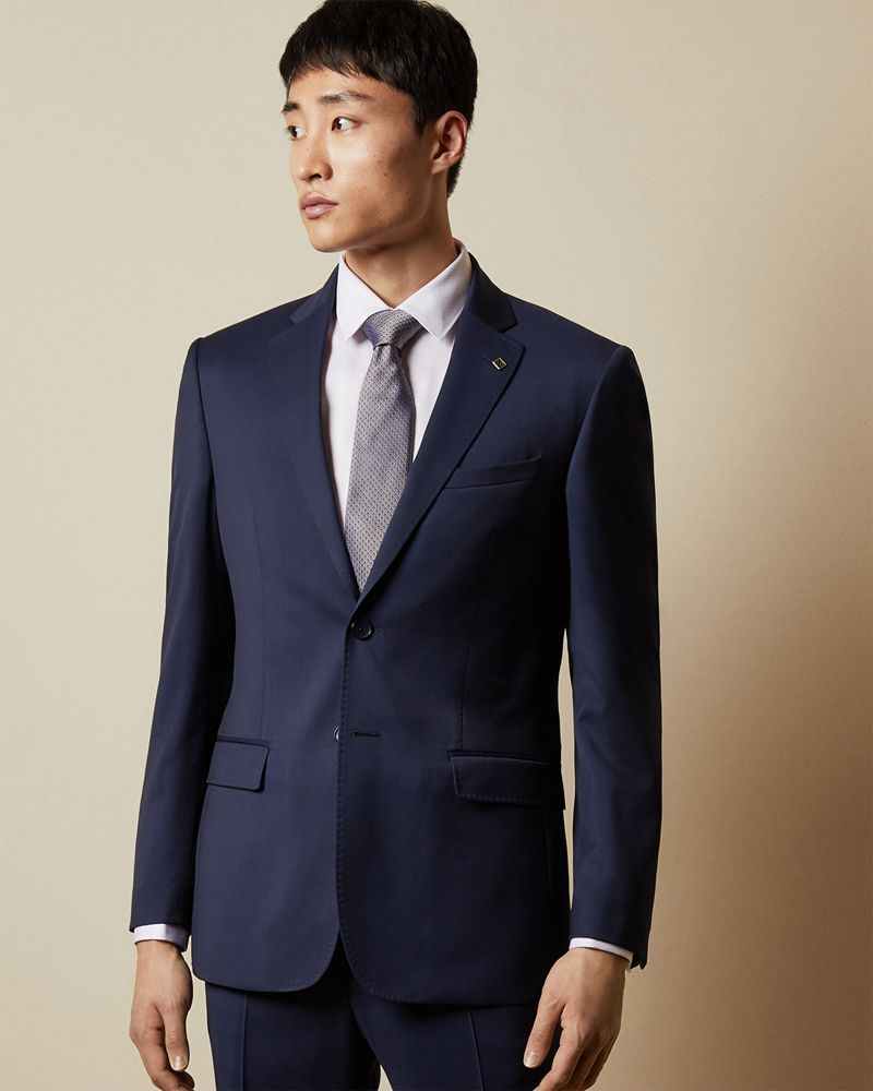 Ted Baker Francj Debonair Slim Fit Wool Kostymer Herr Marinblå | XPE-794201