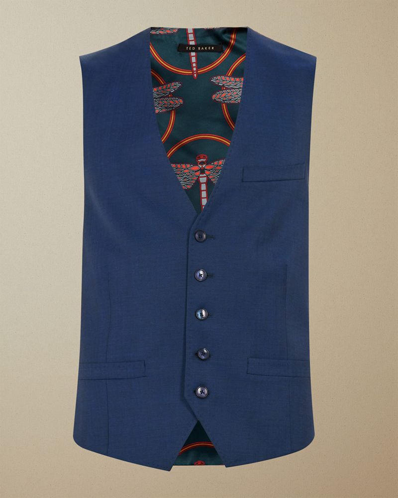 Ted Baker Francw Debonair Wool Midja Kostymer Herr Blå | KJF-574206
