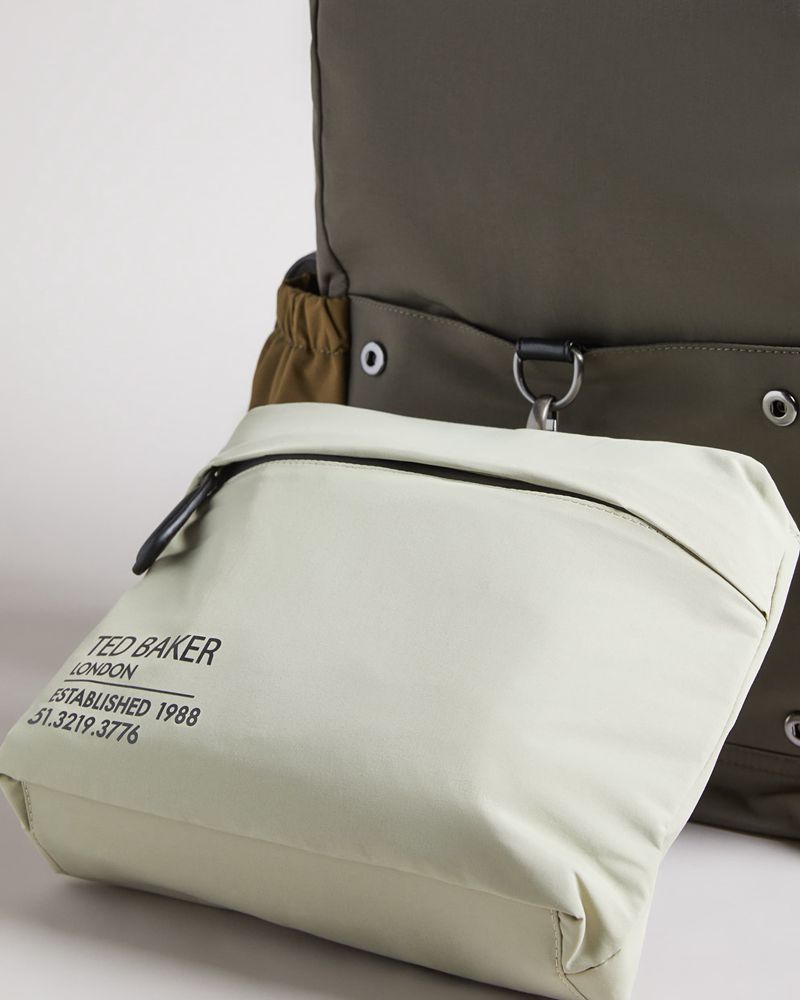 Ted Baker Fredd Colour Block Ryggsäck Herr Khaki | UWY-241386