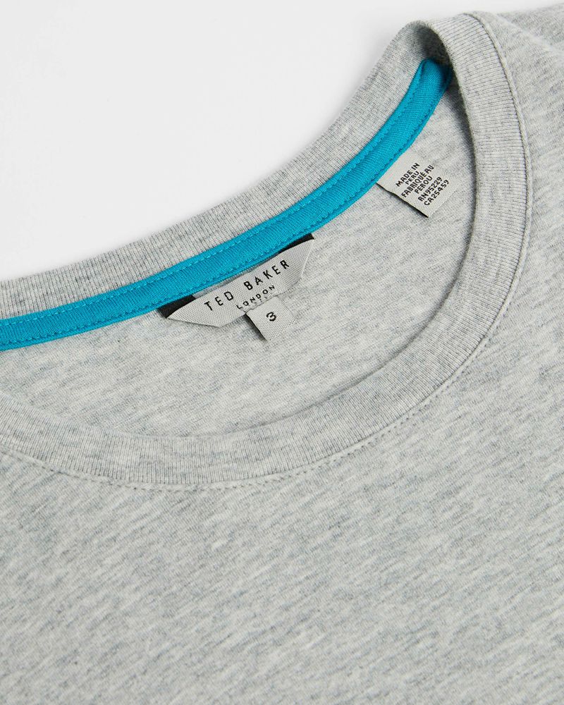 Ted Baker Funda Ss Regular Fit T Blast Herr Gray | KWQ-435672