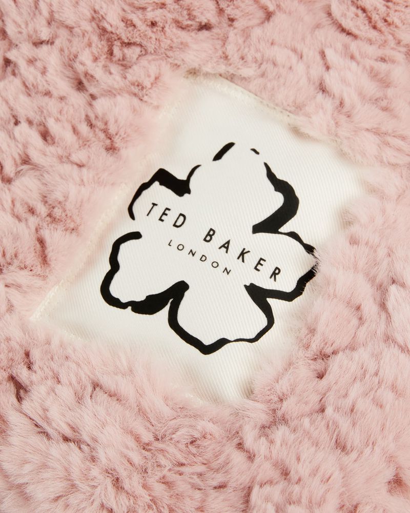 Ted Baker Furial Faux Fur Breda Halsduk Dam Rosa | HIX-320547