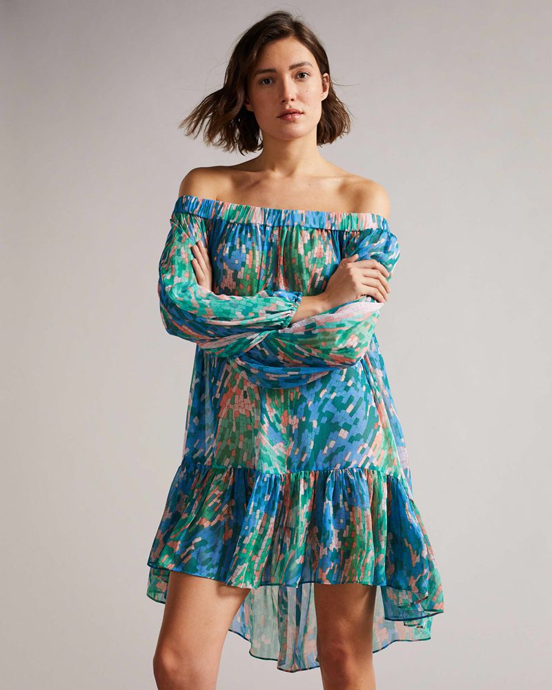 Ted Baker Galasia Off The Cover Up Badkläder Dam Blå | XNY-728415