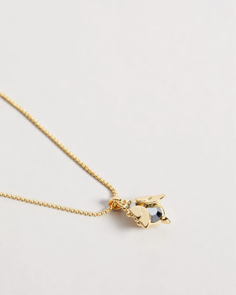Ted Baker Gembah Gem Bee Pendant Smycken Dam Svarta Guld | LAR-760259
