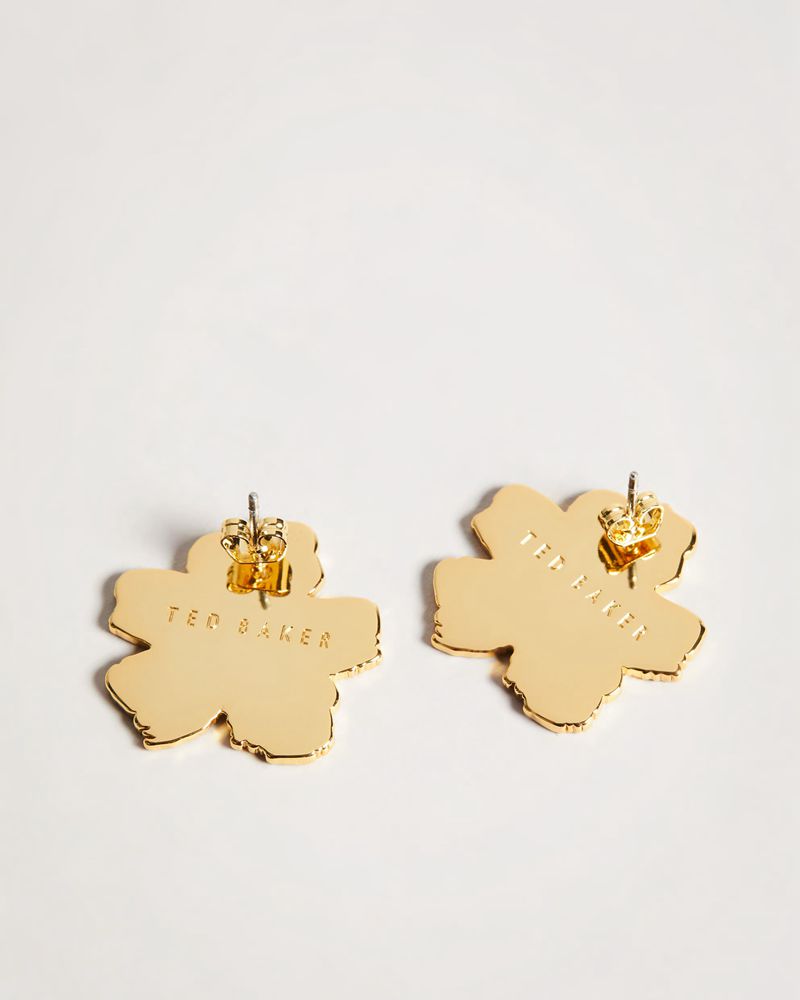 Ted Baker Gianne Magnolia Grandiflora Earring Smycken Dam Guld | VKL-792084