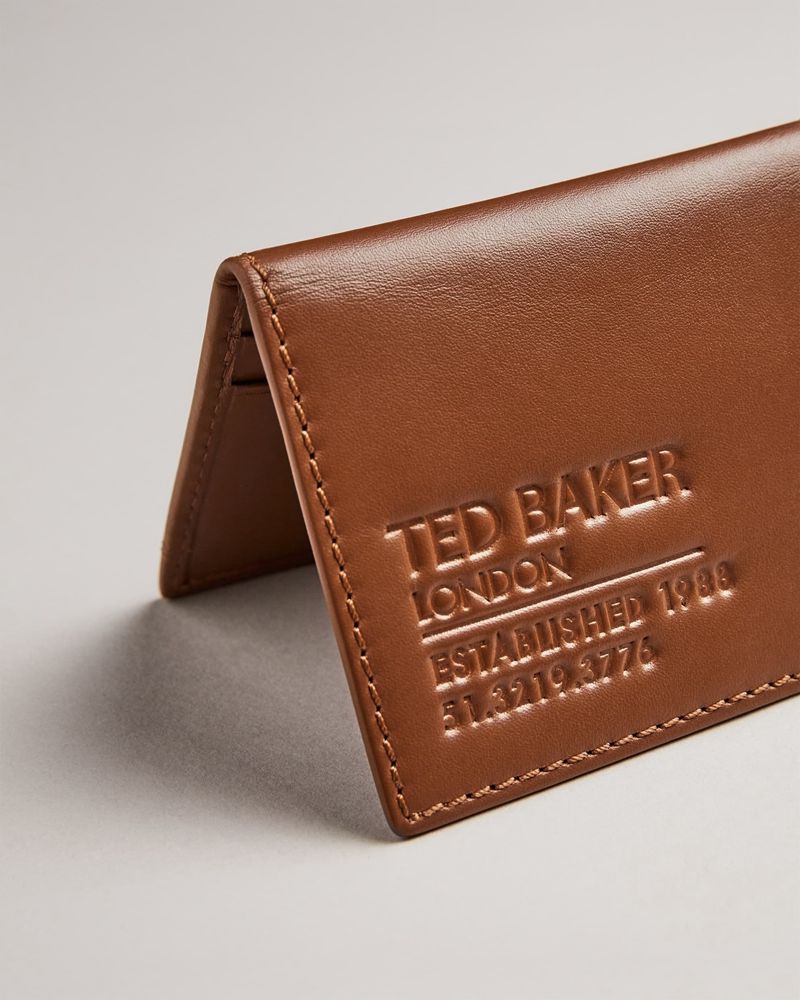 Ted Baker Giantt Läder Folded Card Plånbok Herr Svarta | EZY-416298