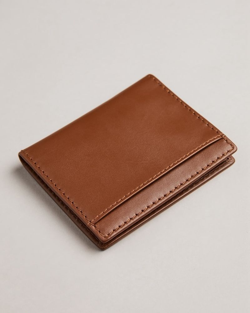 Ted Baker Giantt Läder Folded Card Plånbok Herr Svarta | EZY-416298