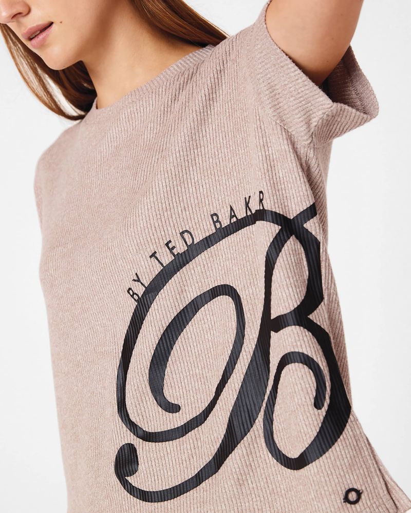 Ted Baker Gigid M20031 Rib Tee Nattkläder Dam Lila | BDS-150846