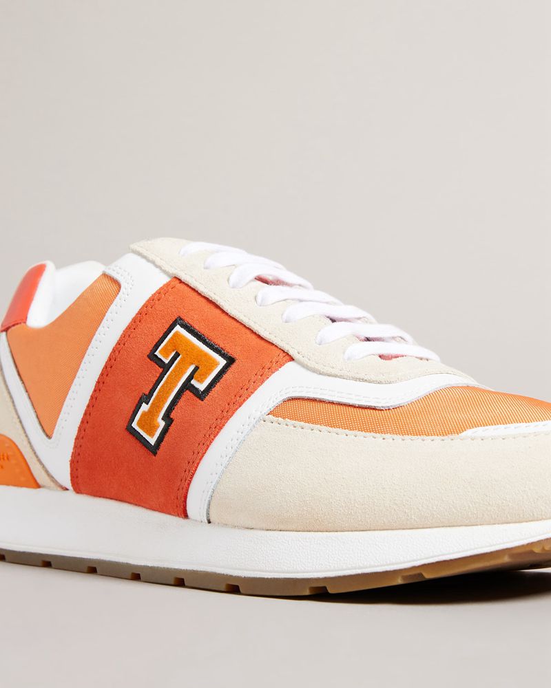 Ted Baker Gregory Retro T Runner Sneakers Herr Orange | OZK-280437