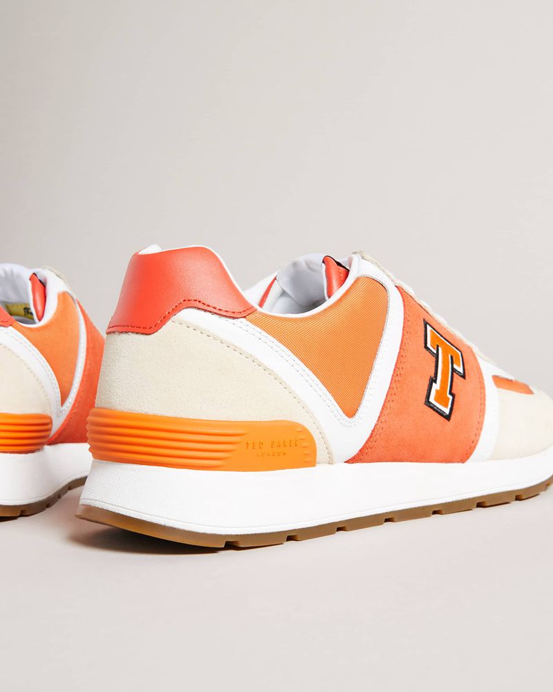 Ted Baker Gregory Retro T Runner Sneakers Herr Orange | OZK-280437