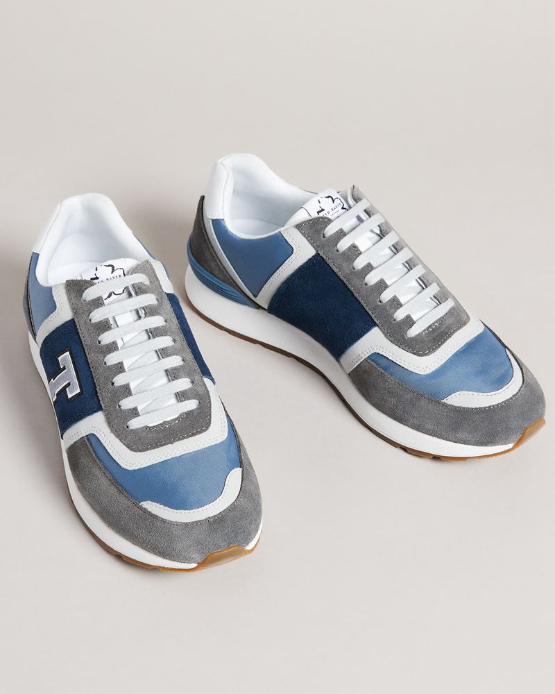 Ted Baker Gregory Retro T Runner Sneakers Herr Charcoal | UFI-567093