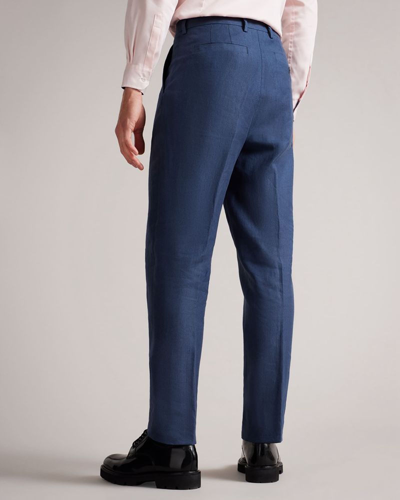 Ted Baker Grinton Linen Kostymer Herr Marinblå | QMC-276048