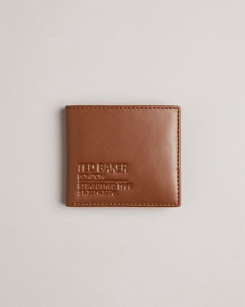 Ted Baker Groote Läder Bifold With Coin Pocket Plånbok Herr Svarta | NYI-420695