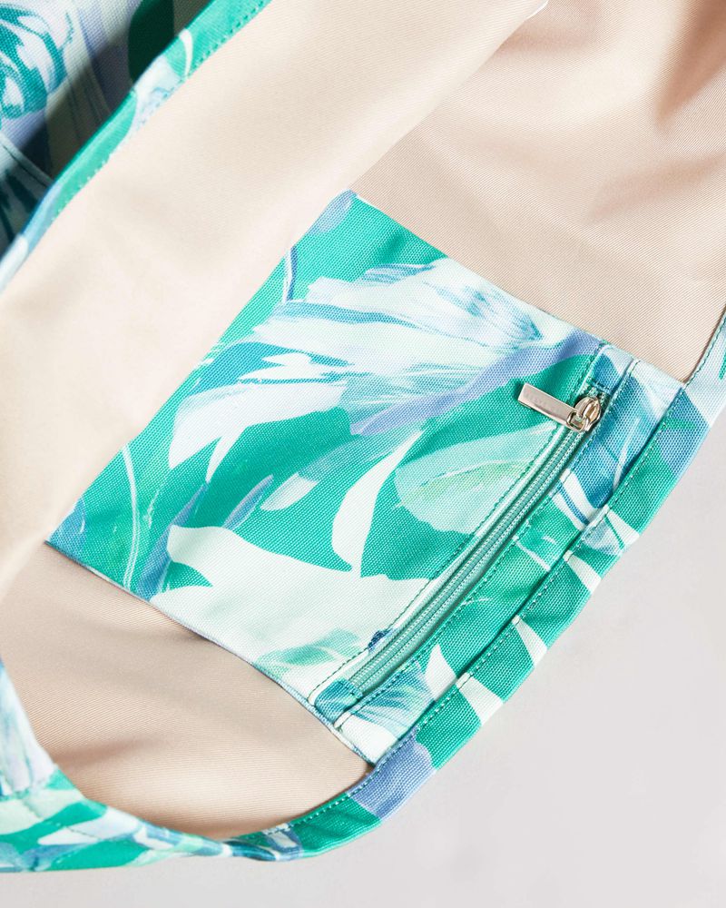 Ted Baker Hamel Sunburst Leaf Summer Tote Badkläder Dam Gröna | DGF-756910