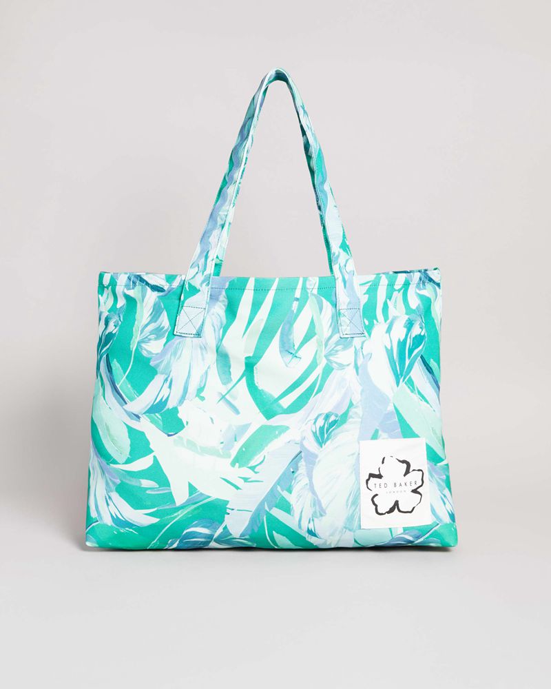 Ted Baker Hamel Sunburst Leaf Summer Tote Badkläder Dam Gröna | DGF-756910